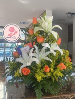Arreglo floral cariño cálido
