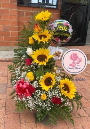 Arreglo floral corte de helianthus