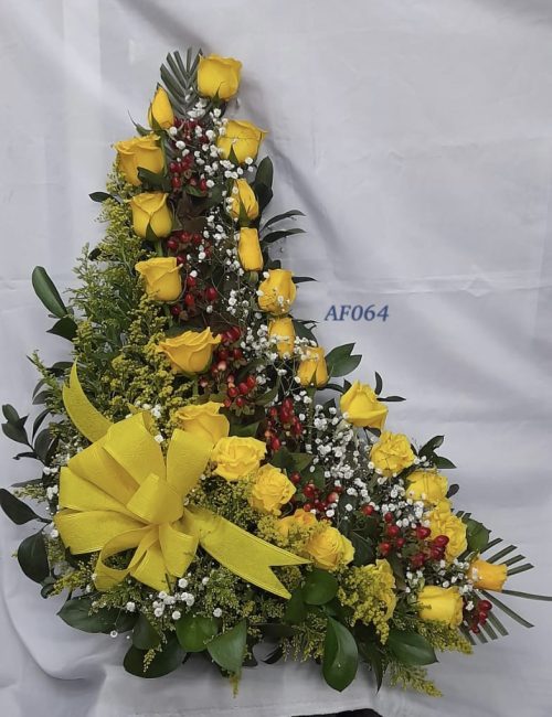 Arreglo floral rosas amarillas