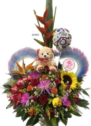 Arreglo floral corazón