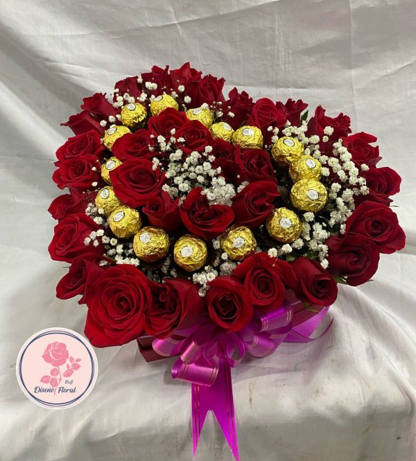 Caja corazón dulcero