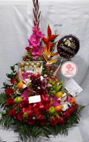 Arreglo floral dulce frutal