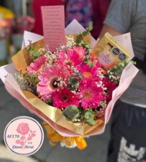Bouquet Gerberas y chocolates.