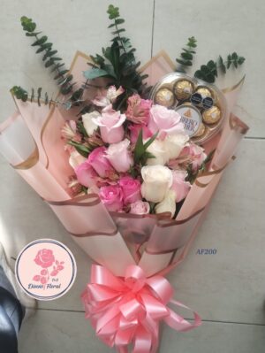 Bouquet primaveral con ferrero