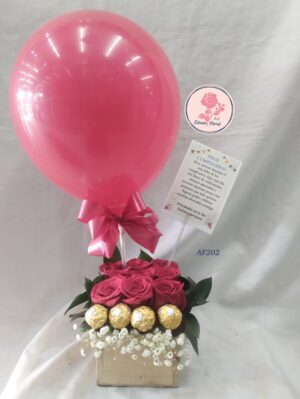 Cajita floral con chocolates