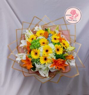 Bouquet lirios, hortensias y gerberas