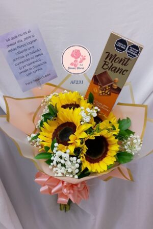 Bouquet Girasoles endulzados