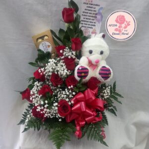 Arreglo floral chocopeluche