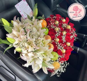 Caja de flores chocofrutal