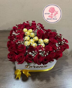 Caja de flores personalizada