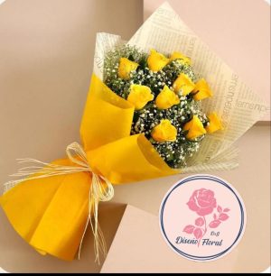 Ramillete rosas amarillas