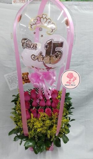 Arreglo floral 15 años