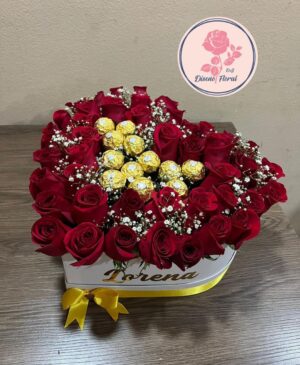 Caja de flores personalizada